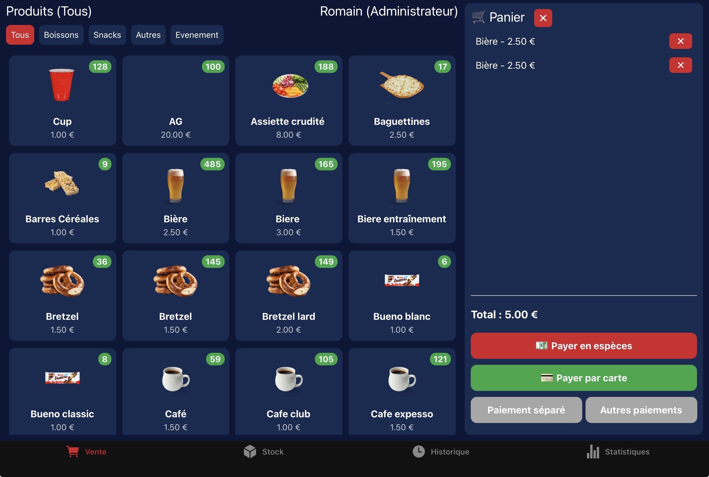 App buvette